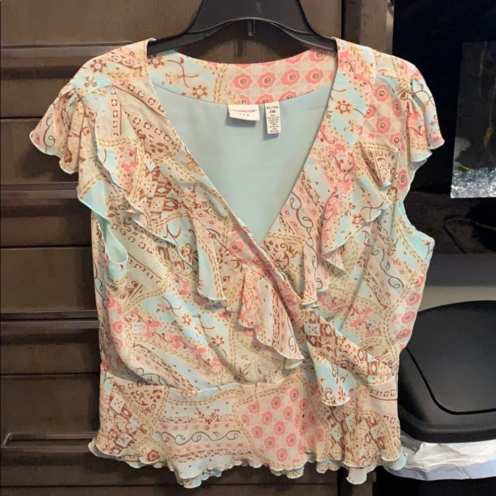 Pastel colored blouse